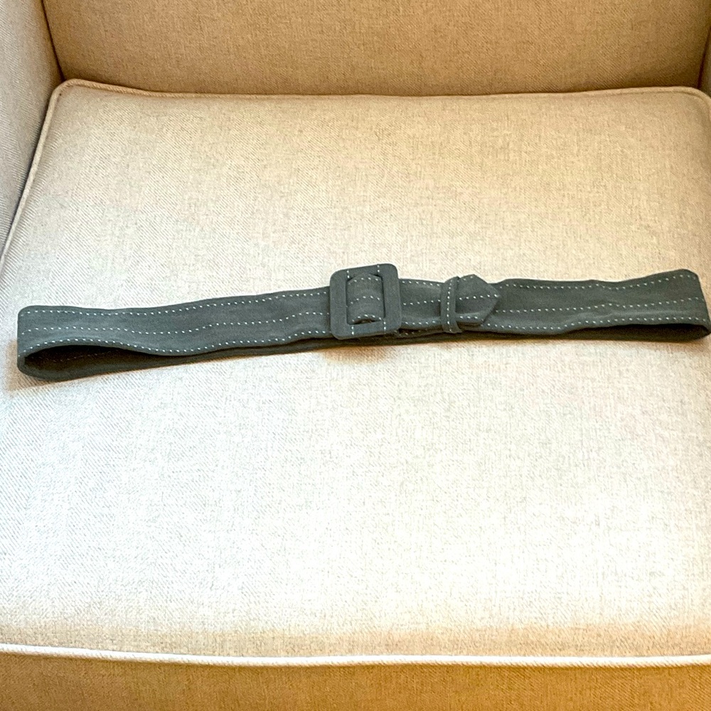GRAY & WHITE COTTON LINEN BELT